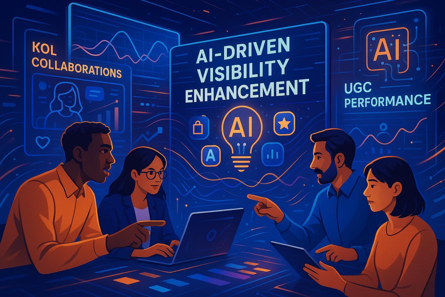 AI赋能网红合作与UGC驱动品牌可见性的数字营销团队分析场景封面图