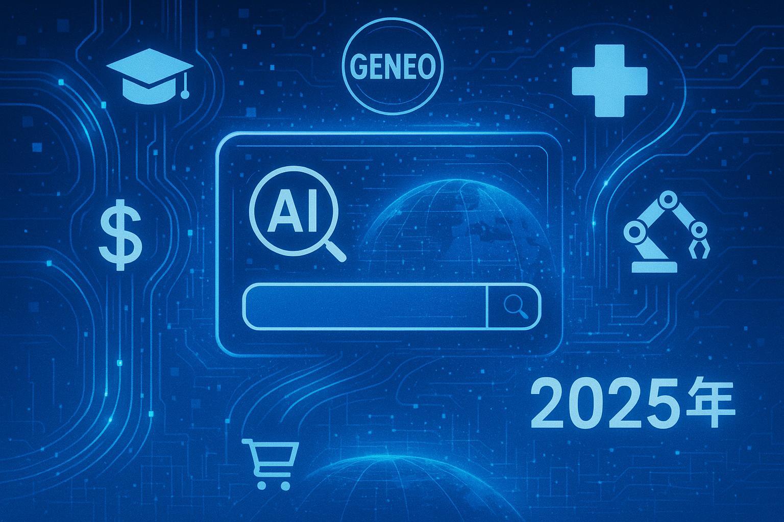 2025多行业AI搜索策略案例与Geneo品牌监控场景数字艺术封面