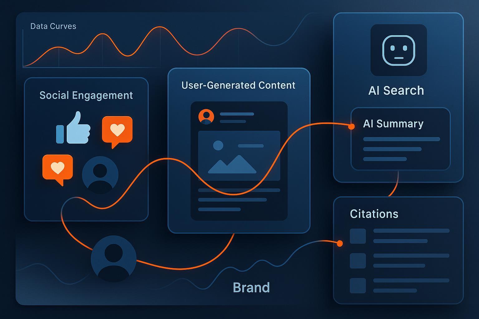 用户生成内容和社交媒体驱动AI搜索引用流程数据可视化封面图
