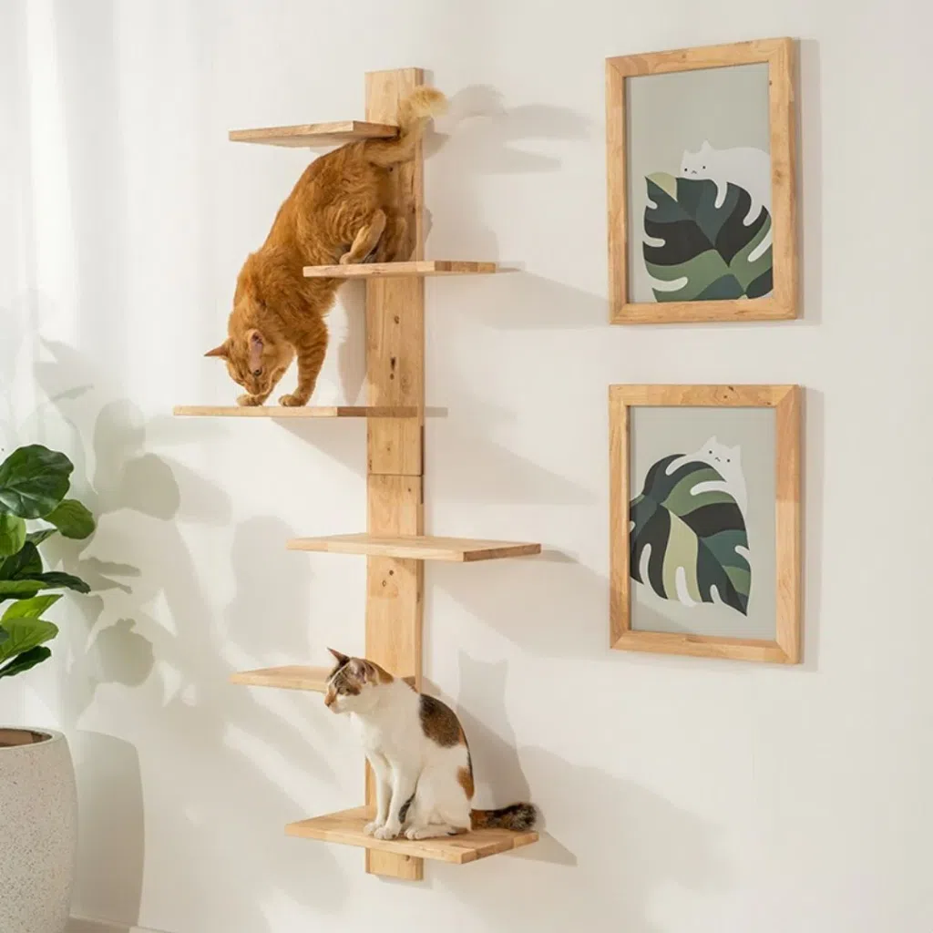 How do I stop my cat tree from wobbling or tipping over?
