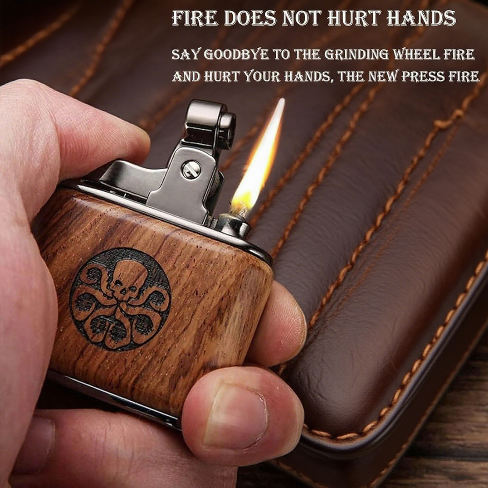 Smooth-Press Vintage Lighter Features
