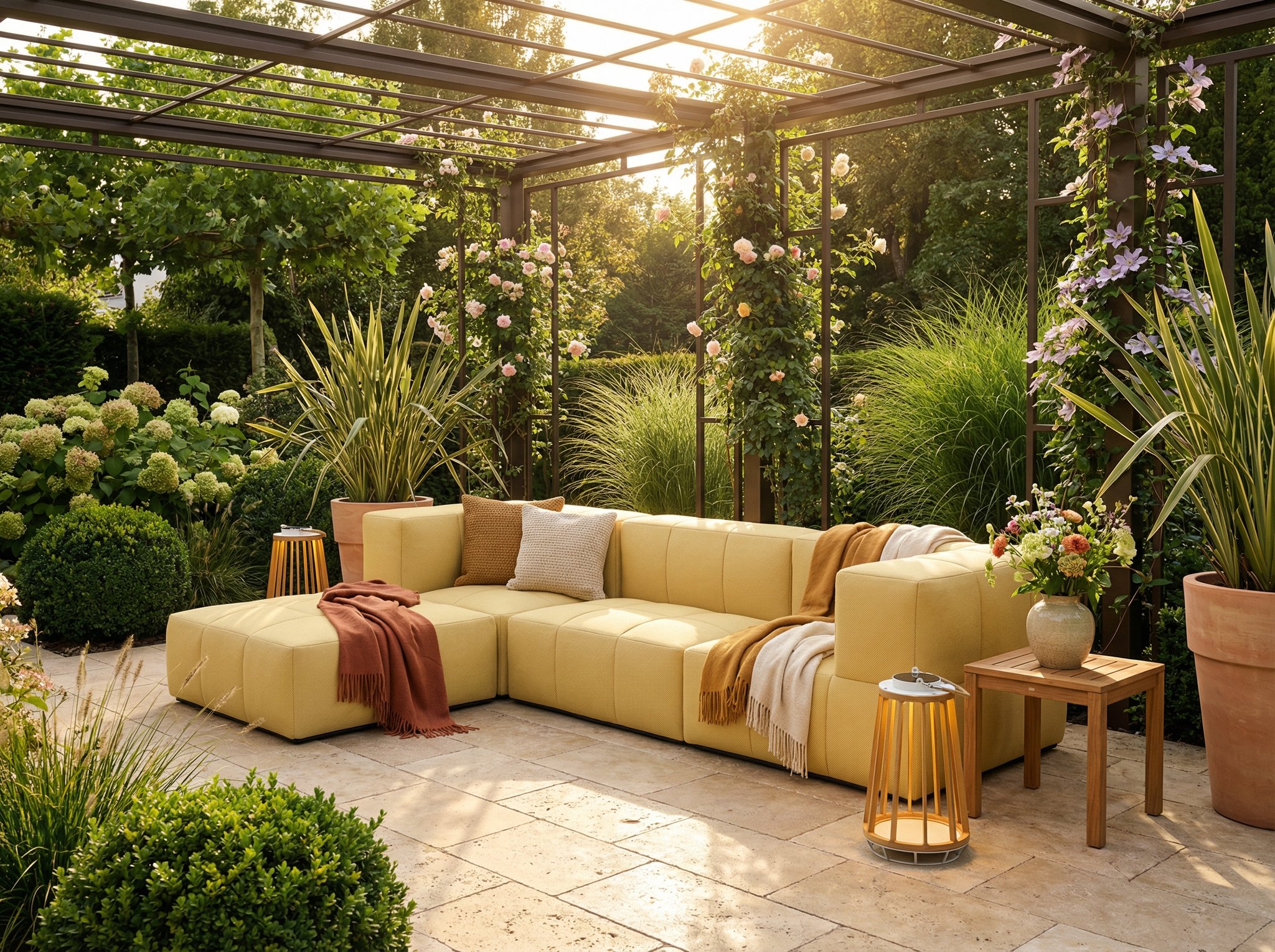 Modulares Garten-Lounge-Set Marshmallow, 2er-Set