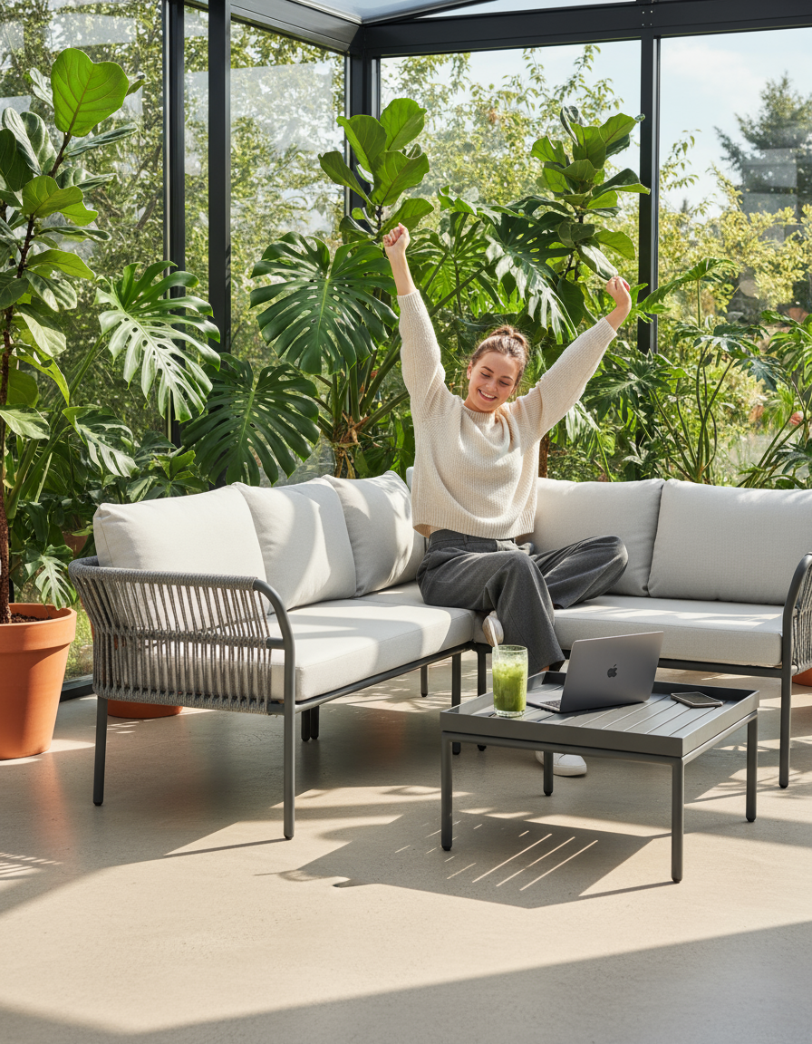 Malaga Garten Ecklounge Set (4-Sitzer)