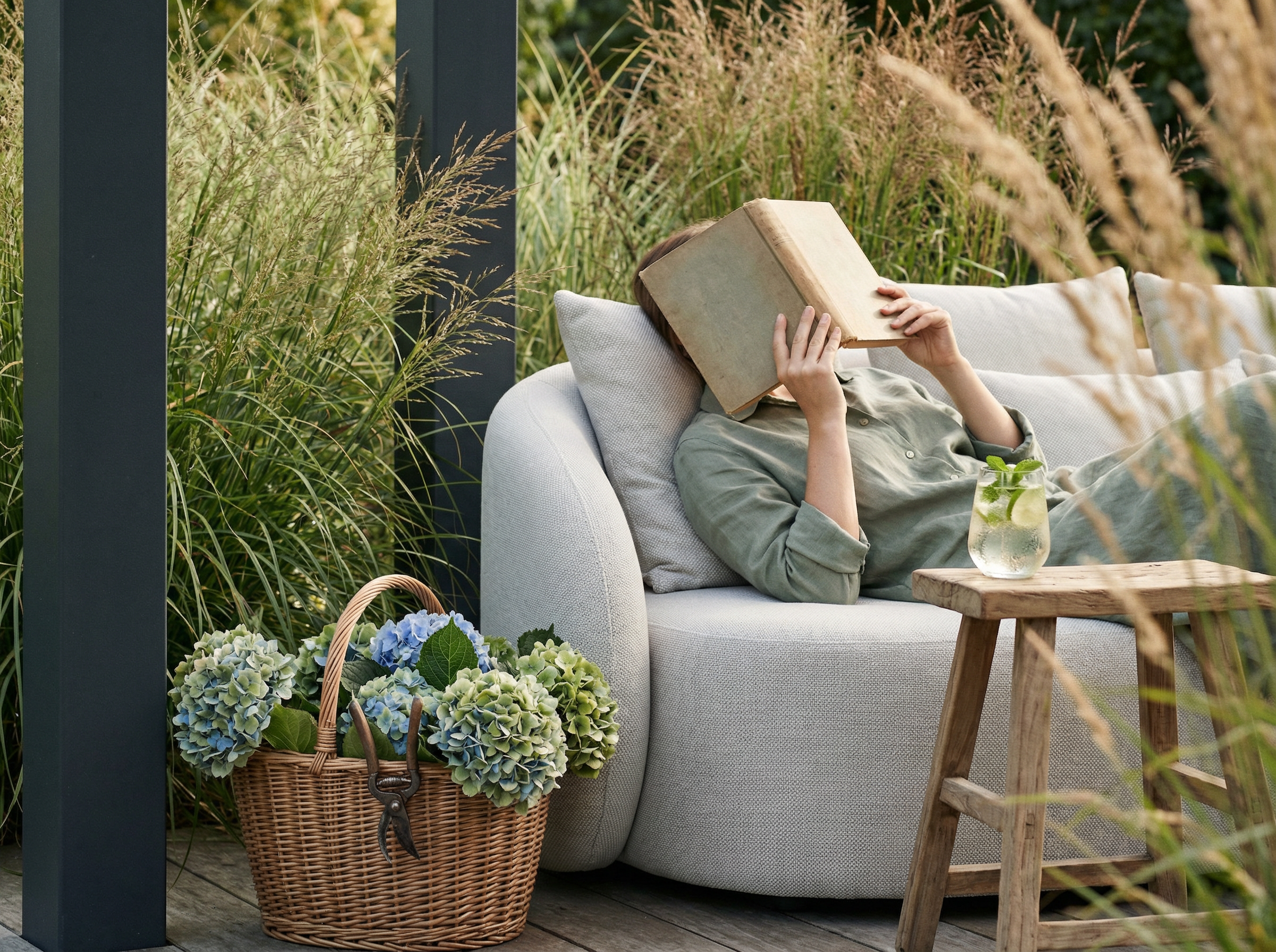 Santorini Garten Loungesofa Set (6-Sitzer)