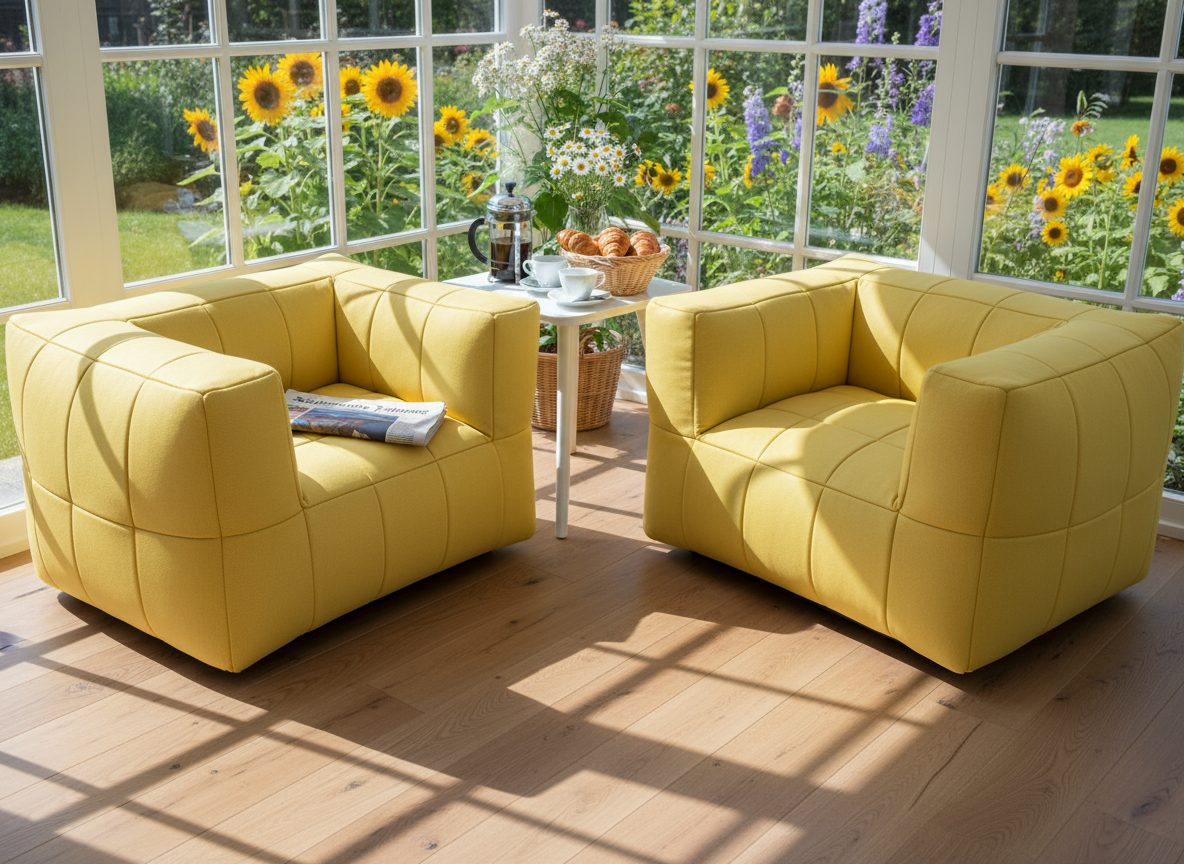 Modulares Garten-Lounge-Set Marshmallow, 2er-Set