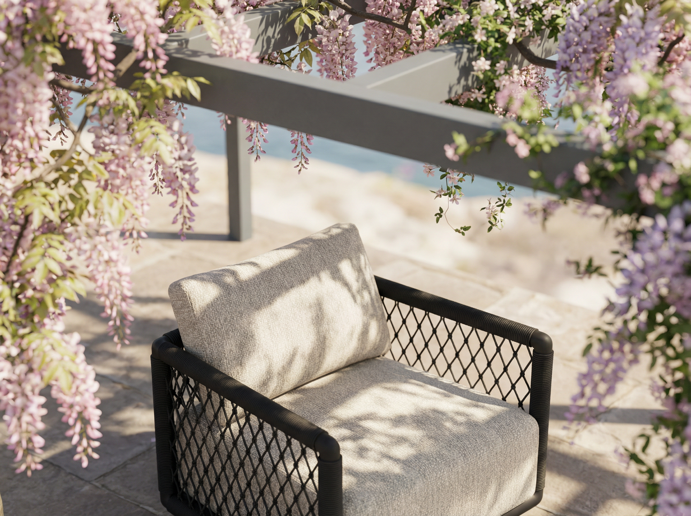 Santorini Garten Loungesofa Set (6-Sitzer)