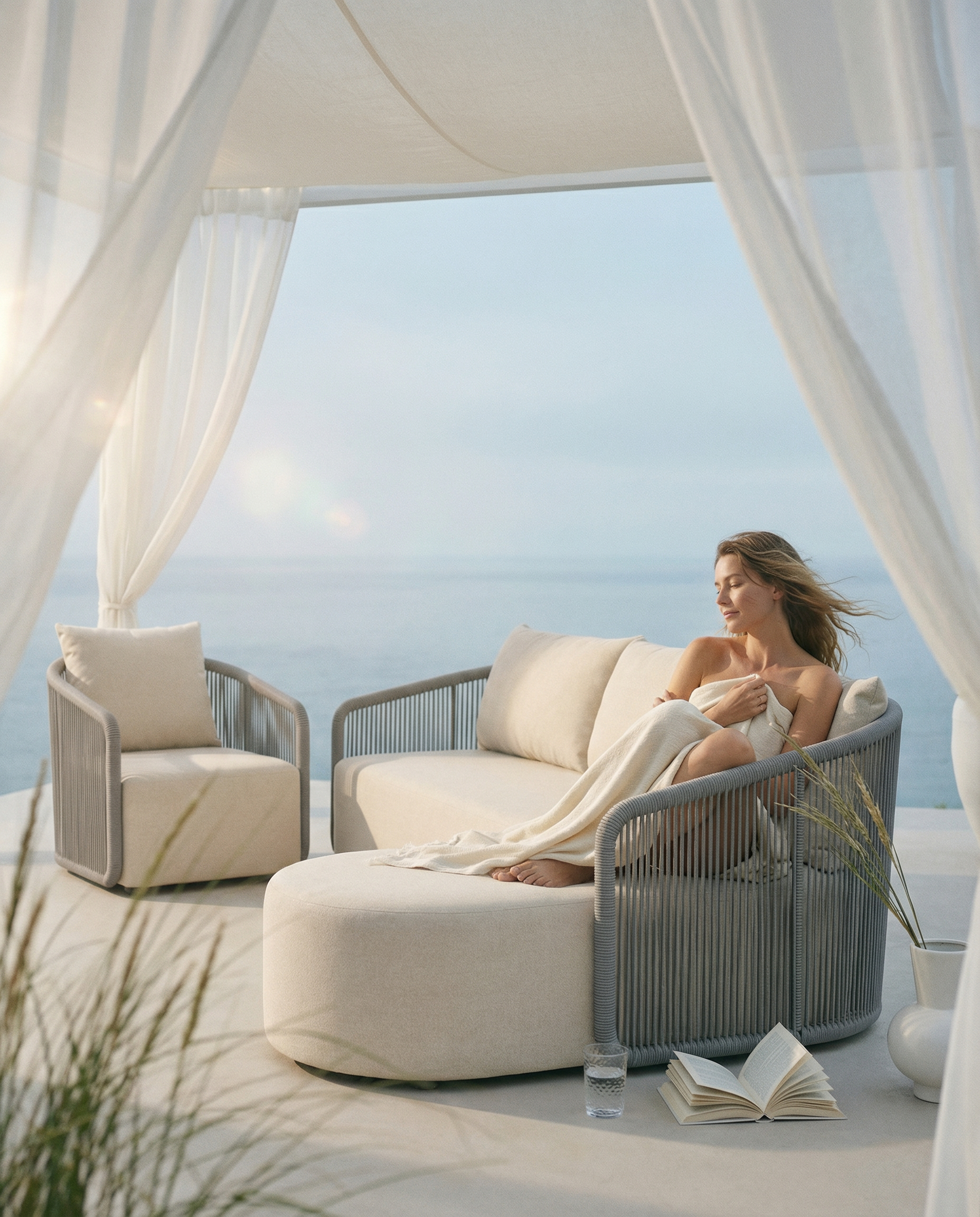 Kapalai Garten Loungesofa Set (4-Sitzer)