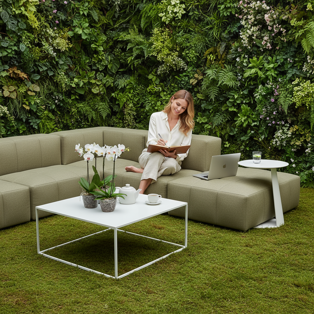 Modulares Garten-Lounge-Set Marshmallow, 3er-Set