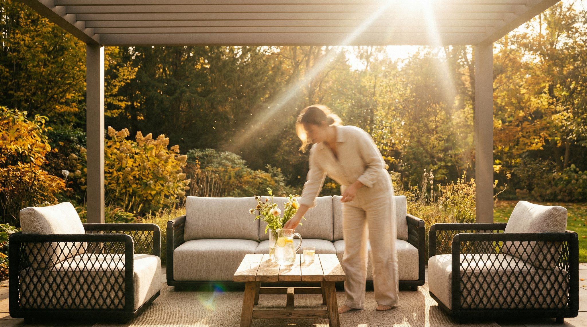 Modulares Garten-Lounge-Set Marshmallow, 5er-Set