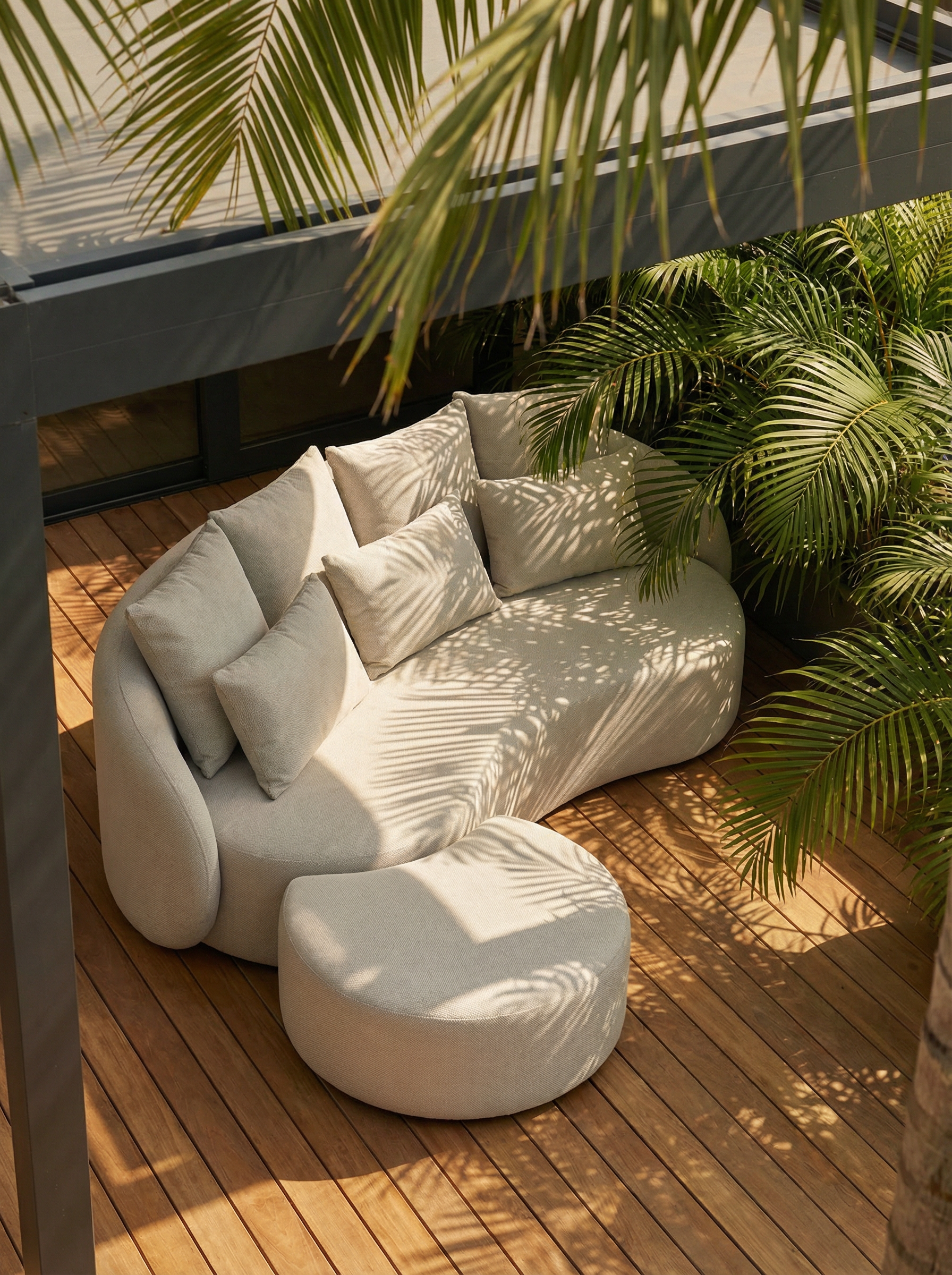 Santorini Garten Loungesofa Set (6-Sitzer)
