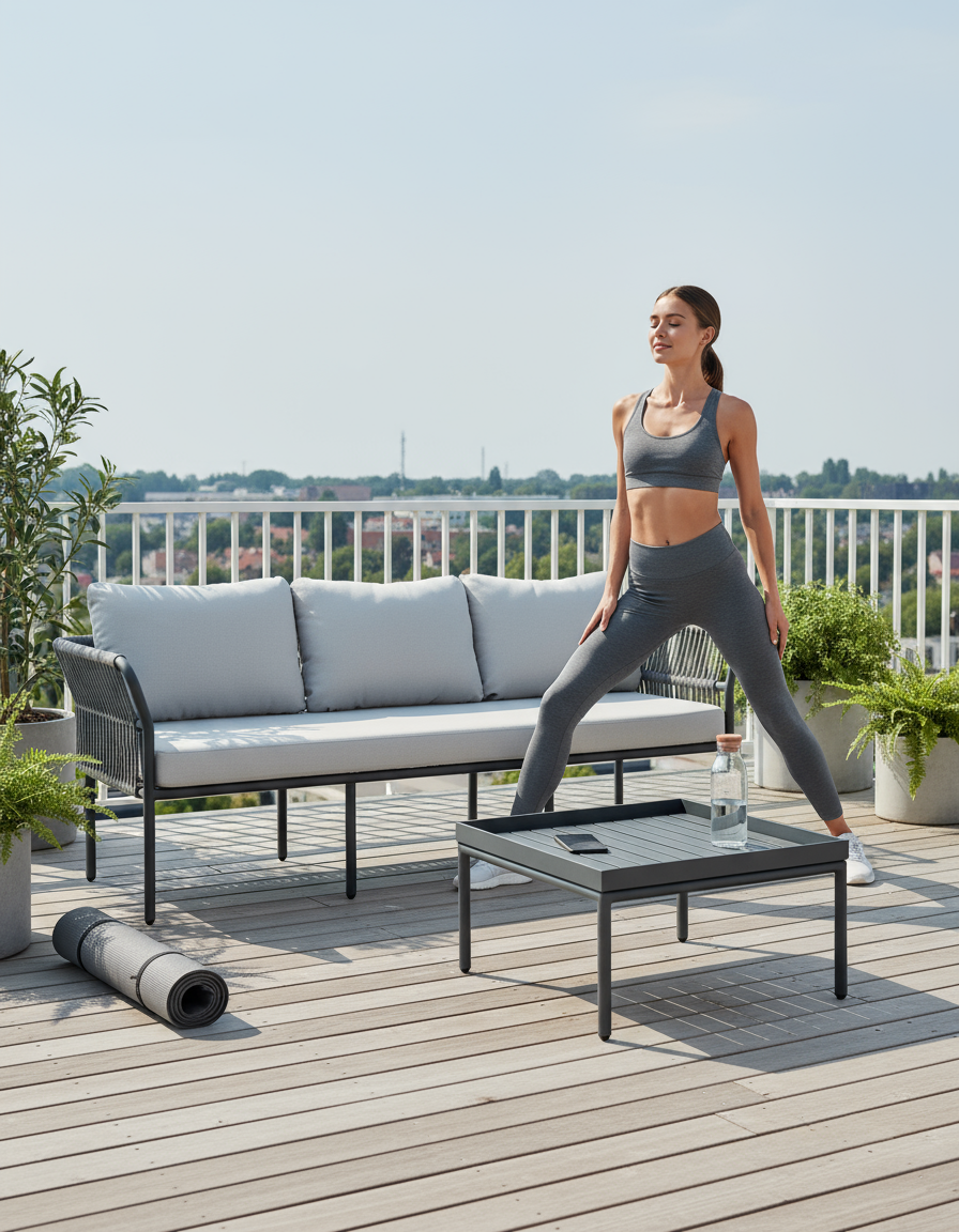 Santorini Garten Loungesofa Set (6-Sitzer)