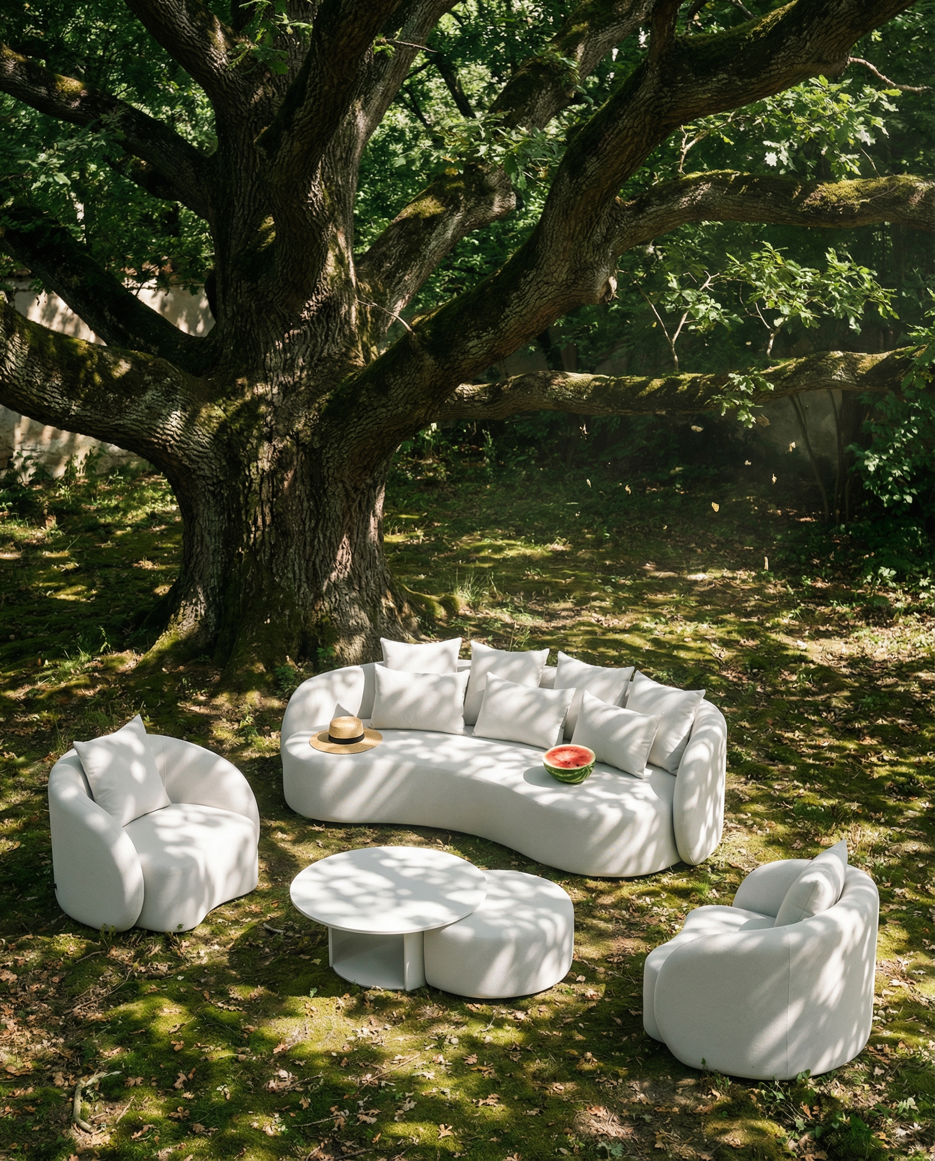 Santorini Garten Loungesofa Set (6-Sitzer)