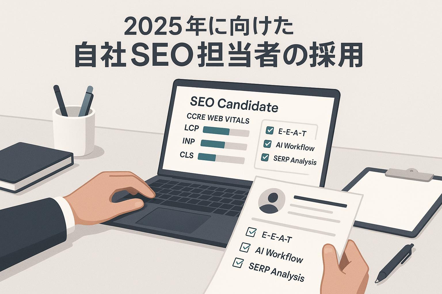 2025年の社内SEO担当者採用をテーマに、Core