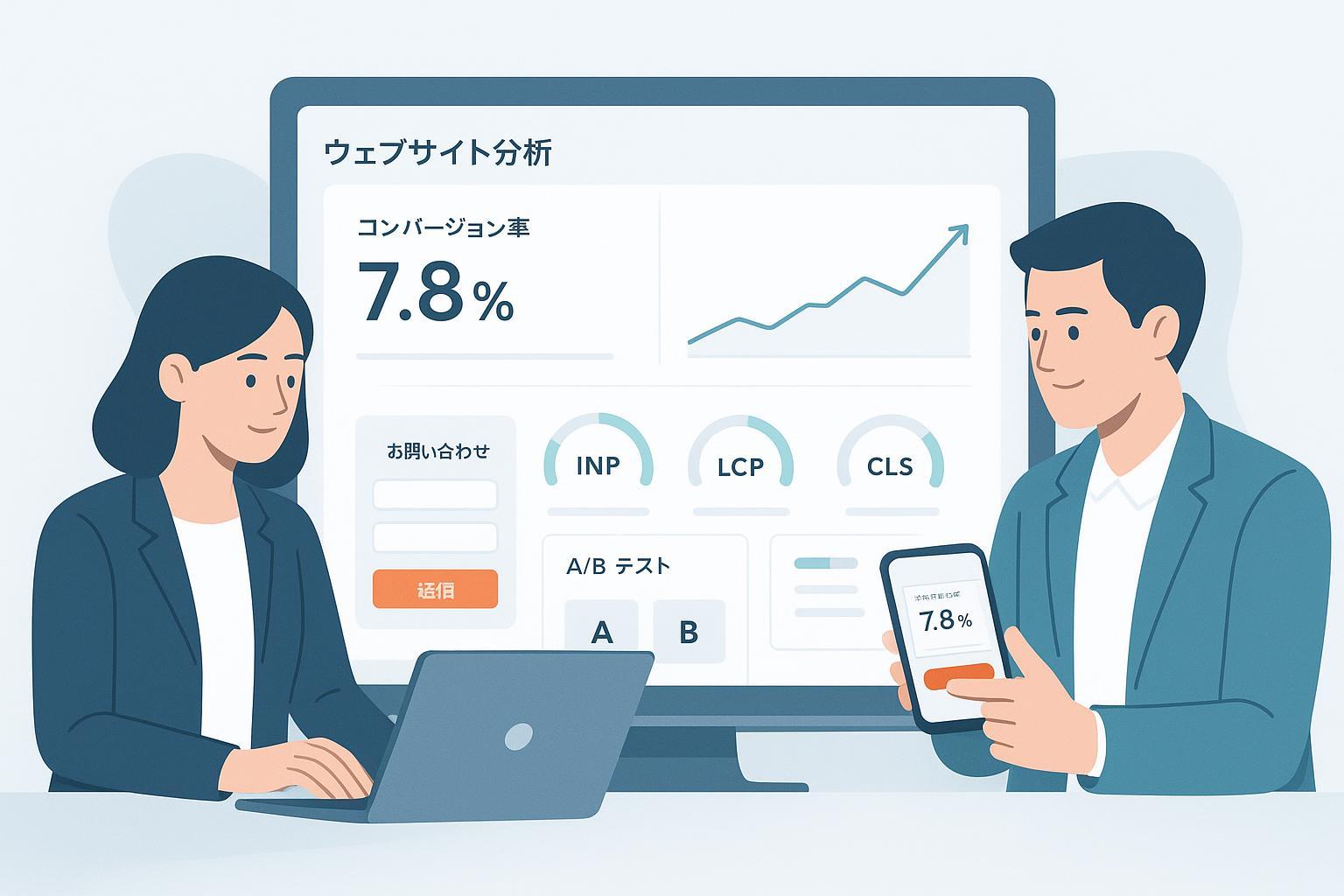 SEOコンバージョン率を高める実践ガイドのカバーイメージ（CTA、EFO、Core