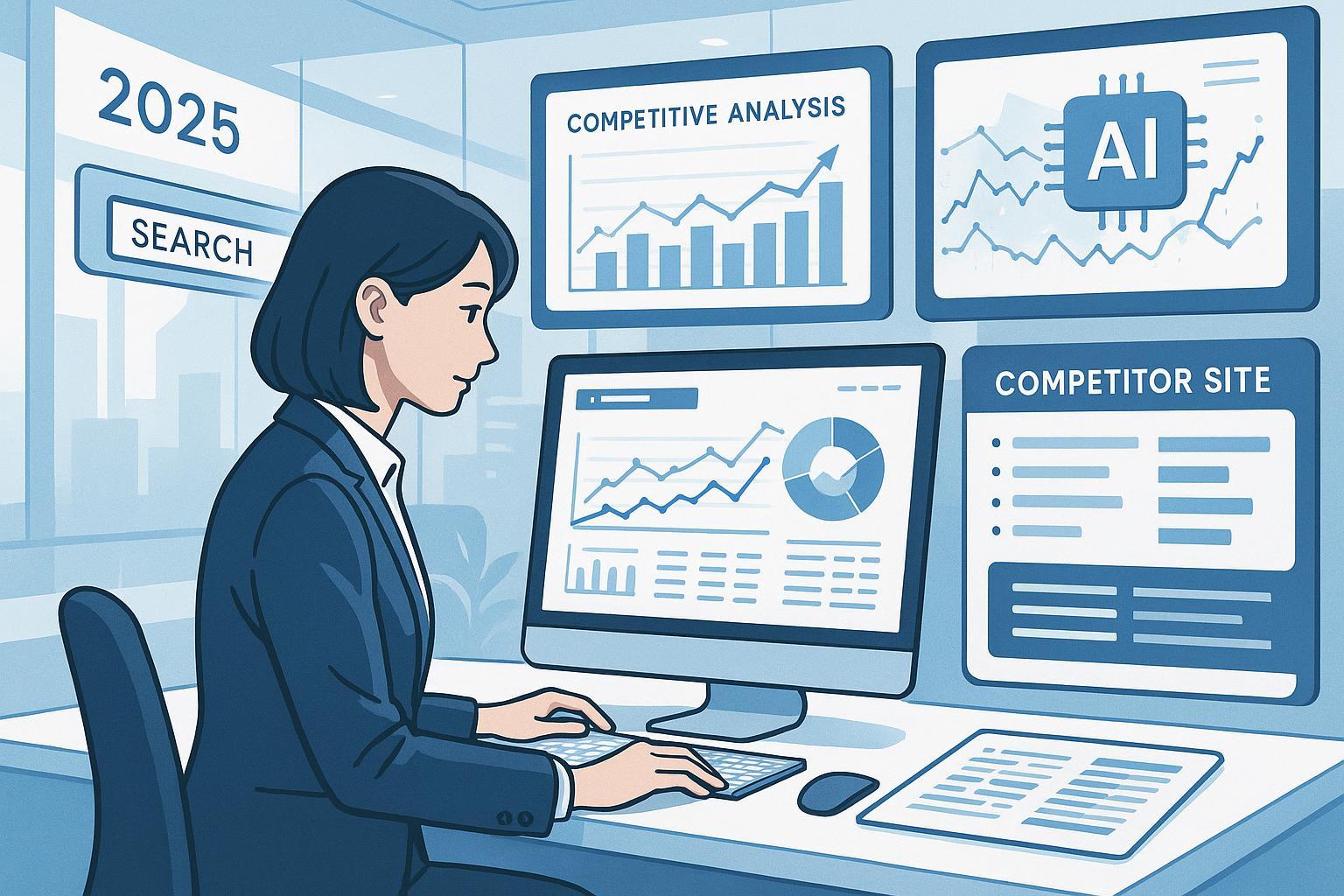 2025年のAI×SEO競合分析ダッシュボード・日本のマーケター実務場面