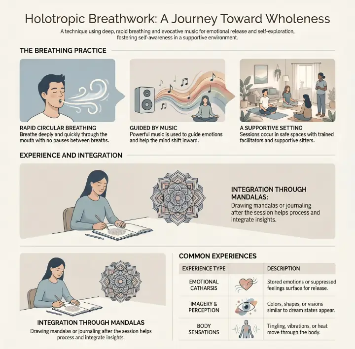 Holotropic Breathwork for emotional release and self-exploration made simple