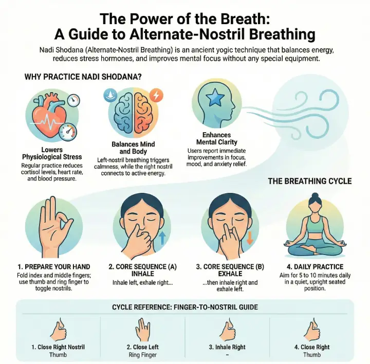 How to Practice Alternate-Nostril Breathing for Relaxation