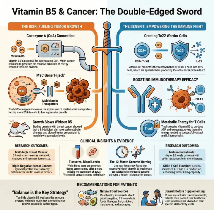 How vitamin B5 affects cancer growth and progression? #BanishCancer