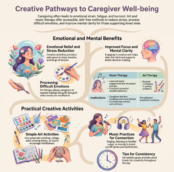 The Benefits of Art and Music Therapy for Caregivers Made Simple