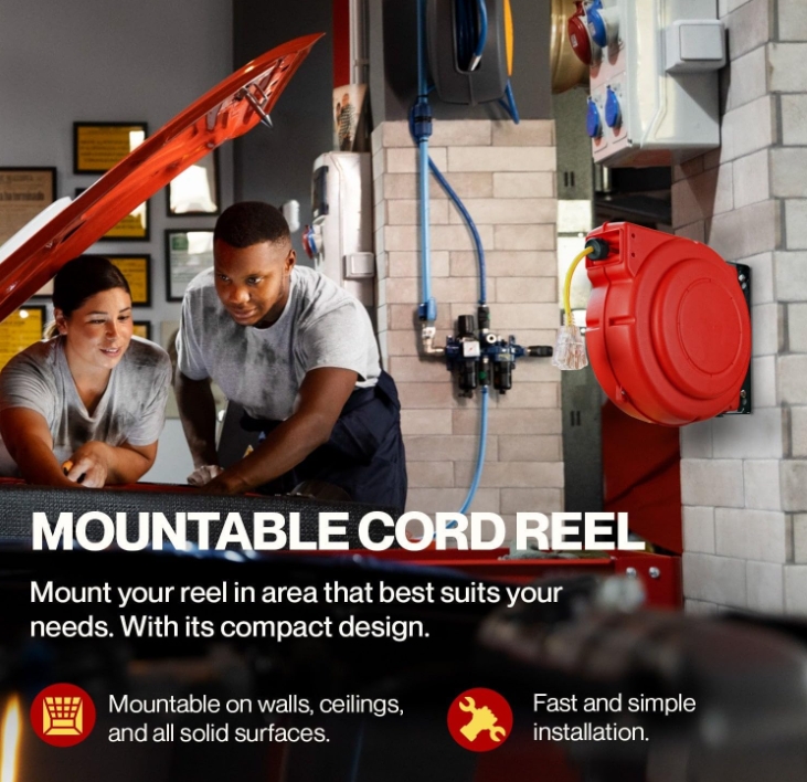 Safe Storage for Extension Cable Reel