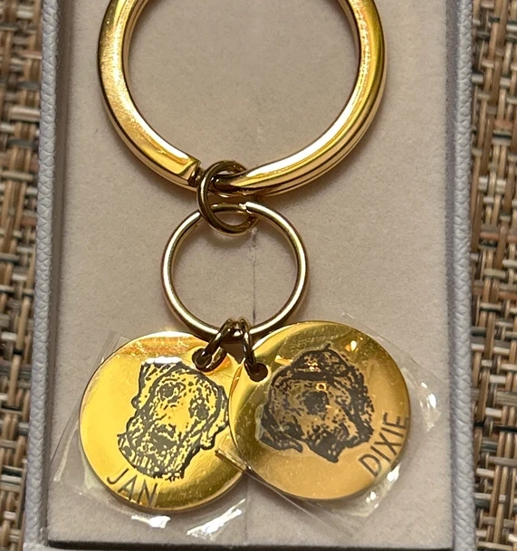 Pet Face Keychain Deep Engraving