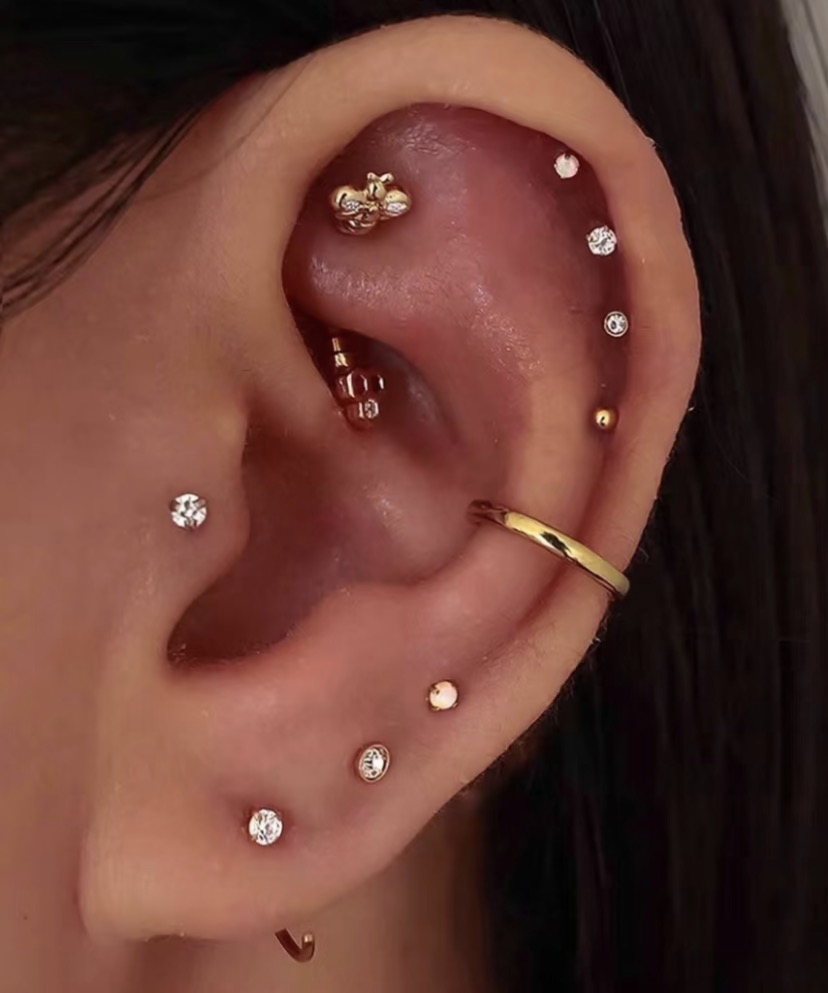 Piercing anti-hélix : emplacement et style
