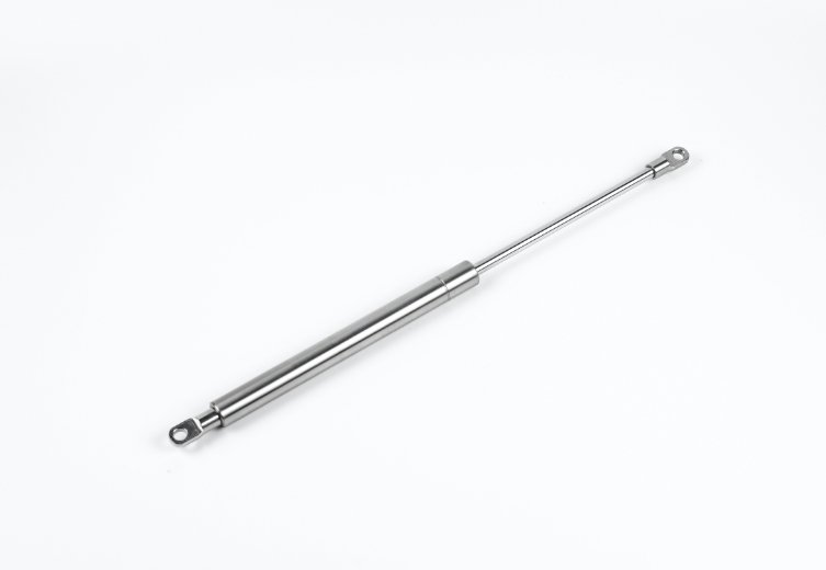 Compression gas spring pushing force and extended resting state