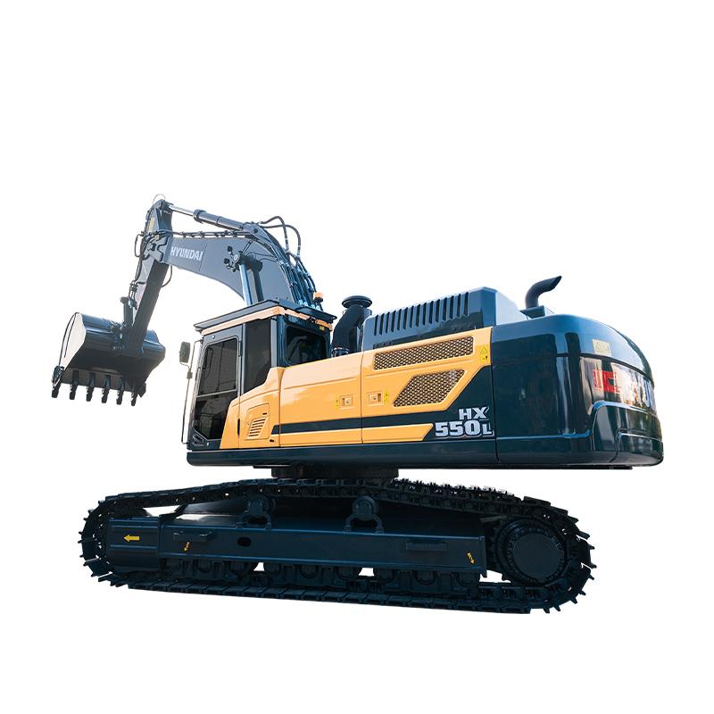 Reinforced Chassis and Track Frame of the Hyundai 550 Crawler Excavator