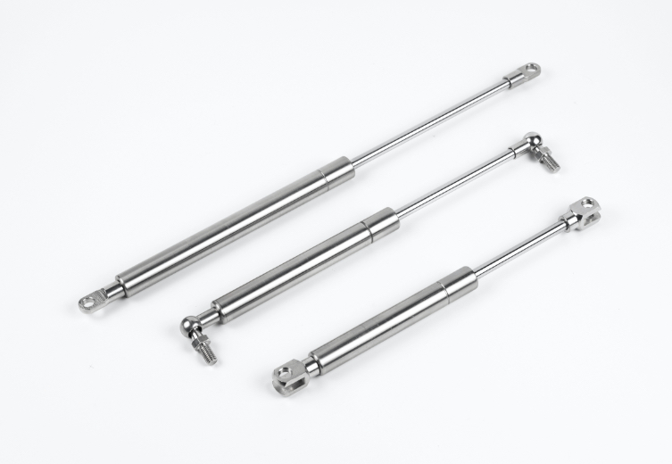 Comparison diagram of traction vs compression gas spring mechanism