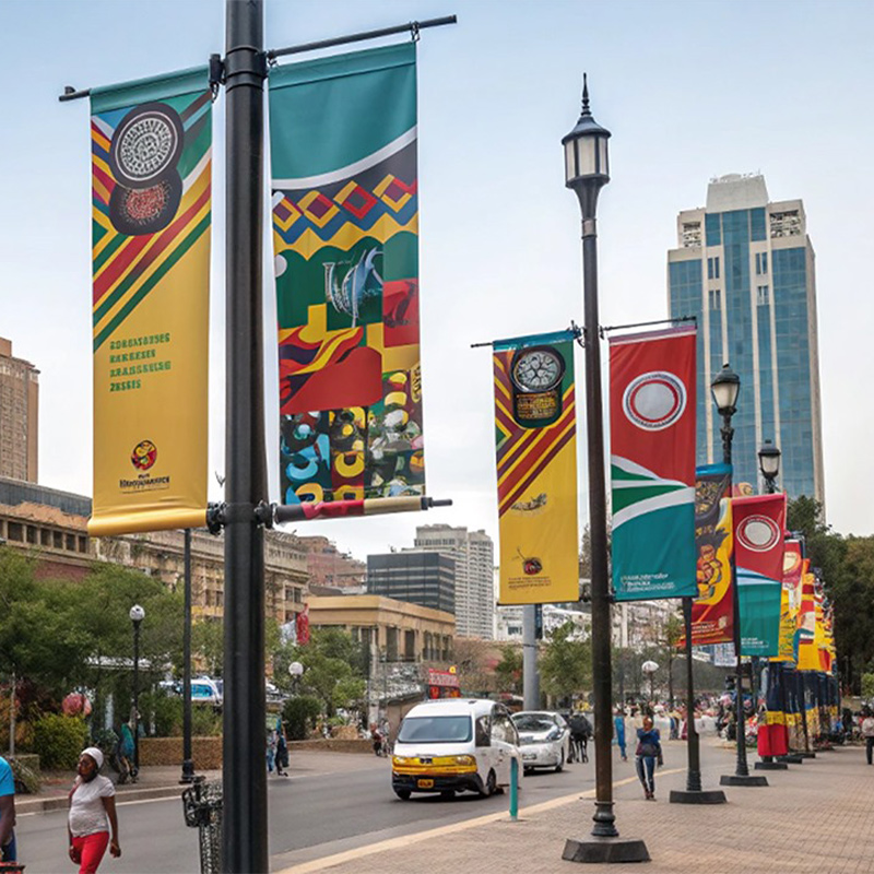 Custom Street Lamp Flag Custom Street Lamp Flag