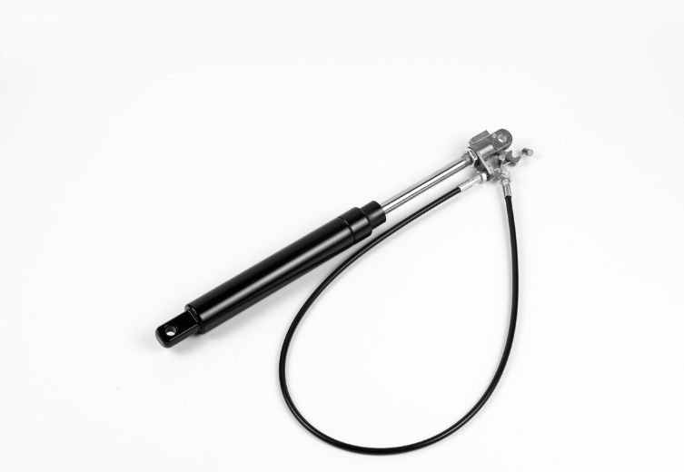 Heavy duty lockable gas springs supporting industrial machinery lids
