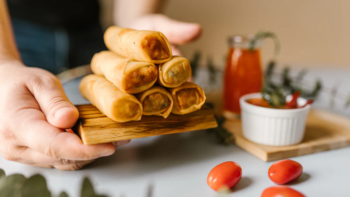 Preparing Frozen Egg Rolls