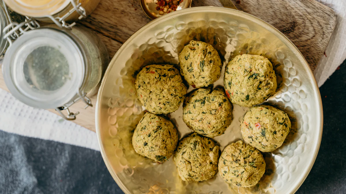 Preparing the Falafel Mix