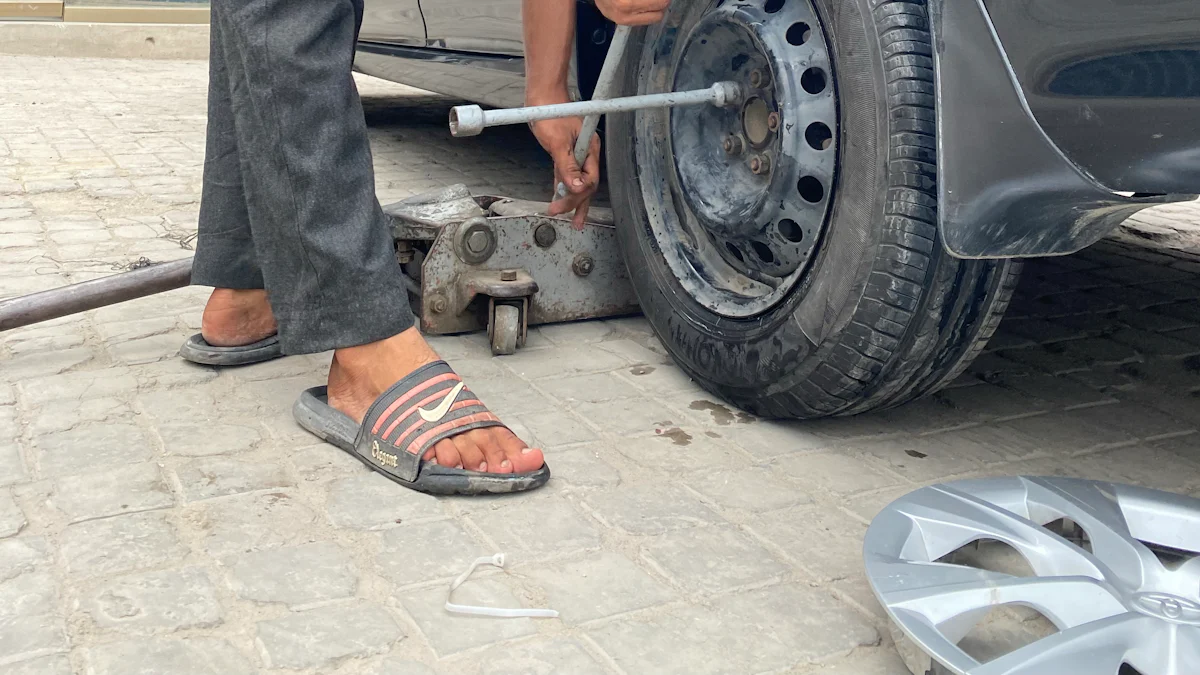 Preparing to Use the Car Tyre Spanner
