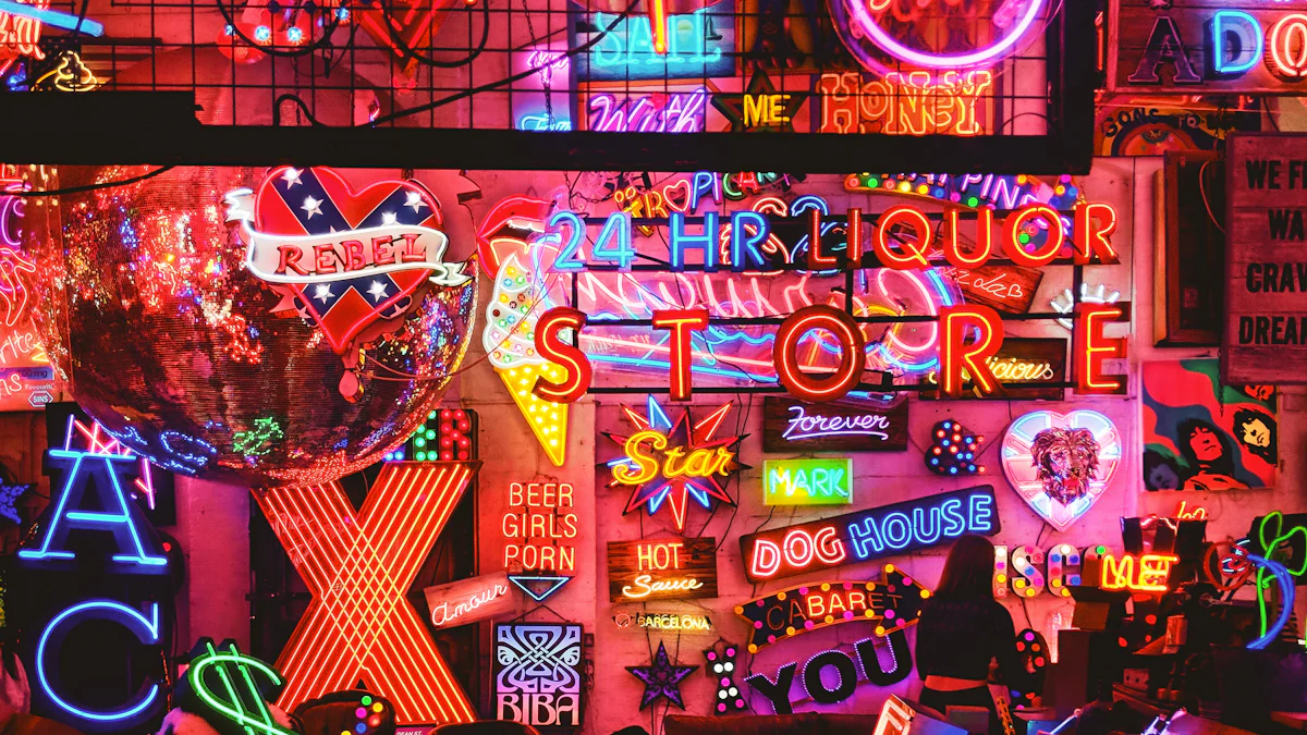 Enhancing the Atmosphere with Vaporwave Neon Signs