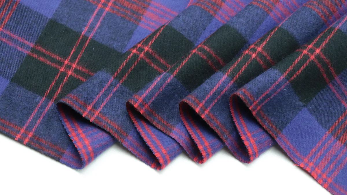 Applications of plaid TR fabric in fashion and design