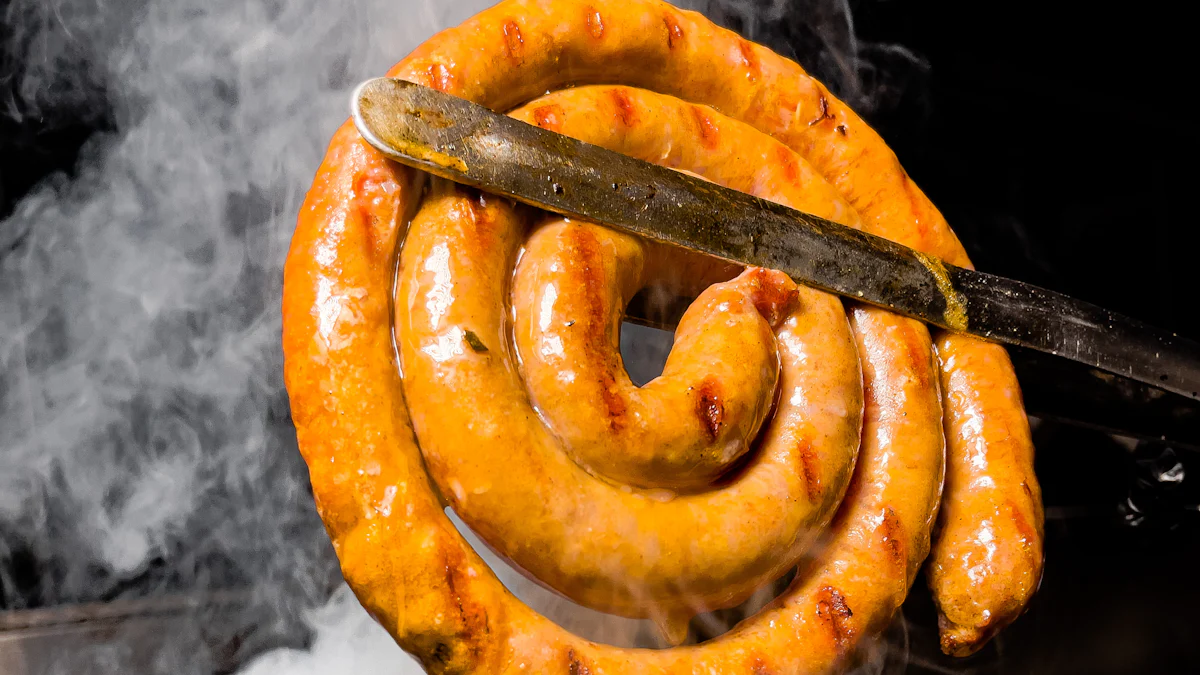 Preparing the Sausages