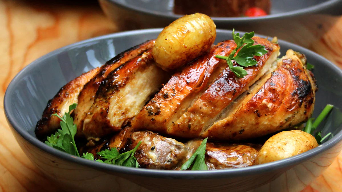 Juicy Air Fryer Middellânske Chicken yn minuten