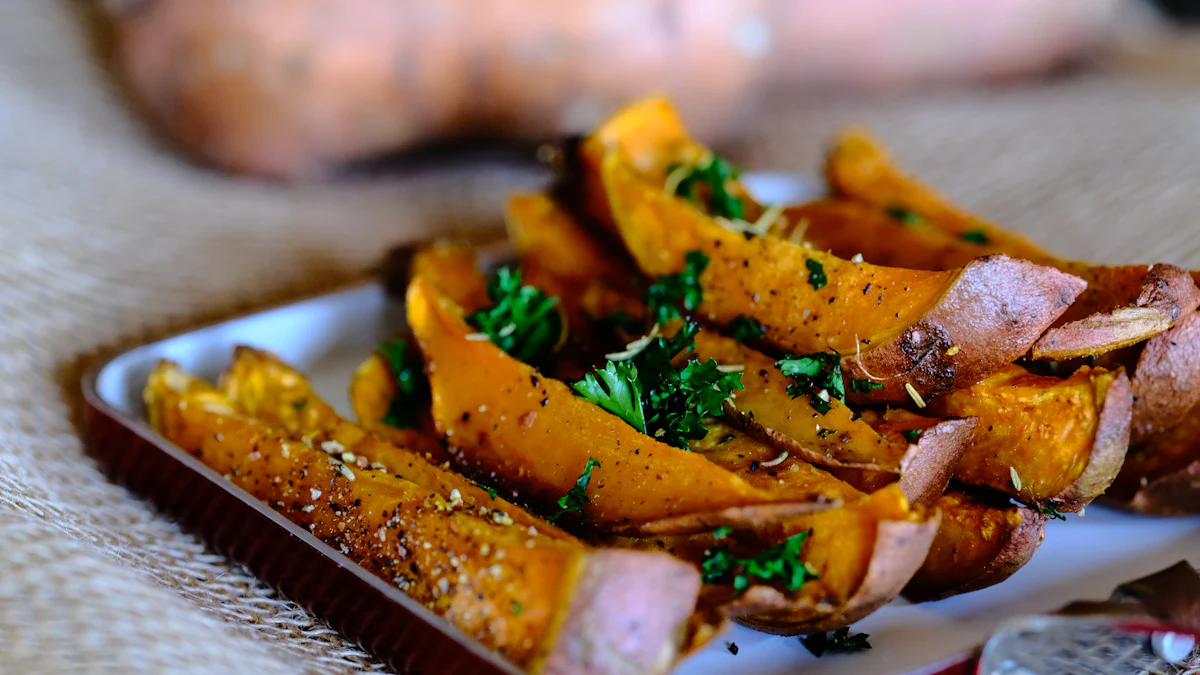 Preparing Sweet Potato Slices