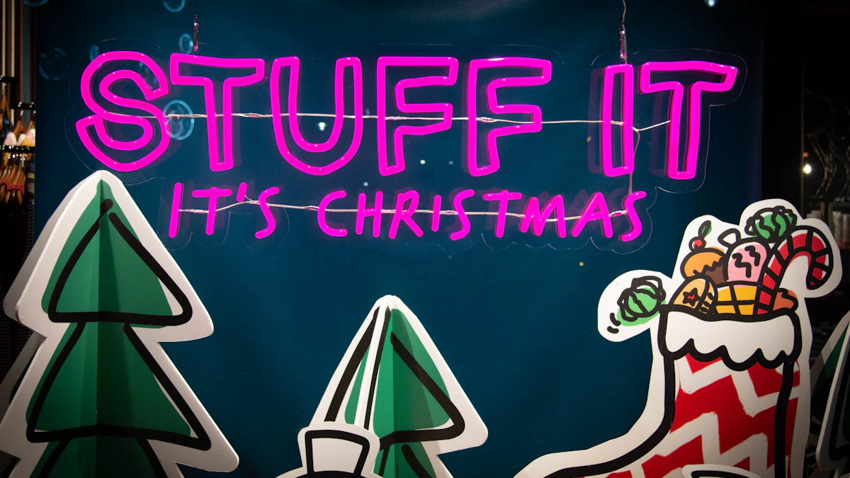 Neon Sign Drawing: Create a Merry Christmas Gift Yourself