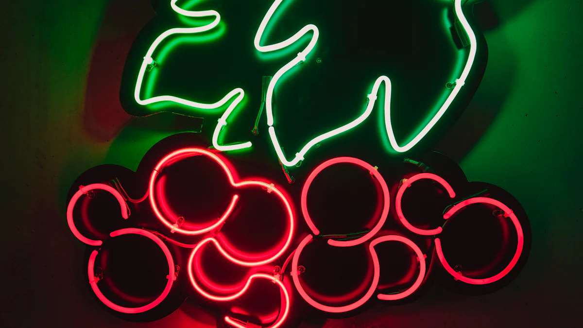 How to Create a Lively Party Atmosphere with a Vibrant Green Wall and Neon Signs