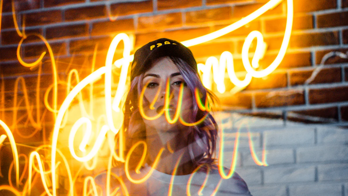 Hanging the Neon Sign on a Boxwood Wall