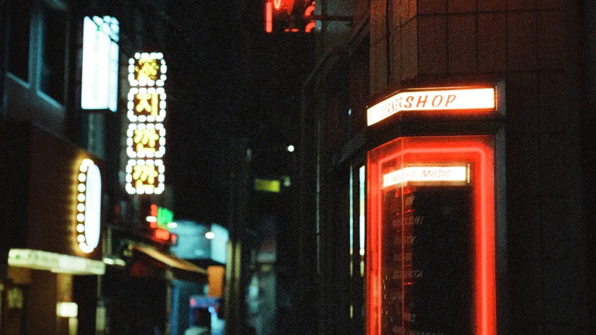 Nighttime Outdoor Signage Visibility