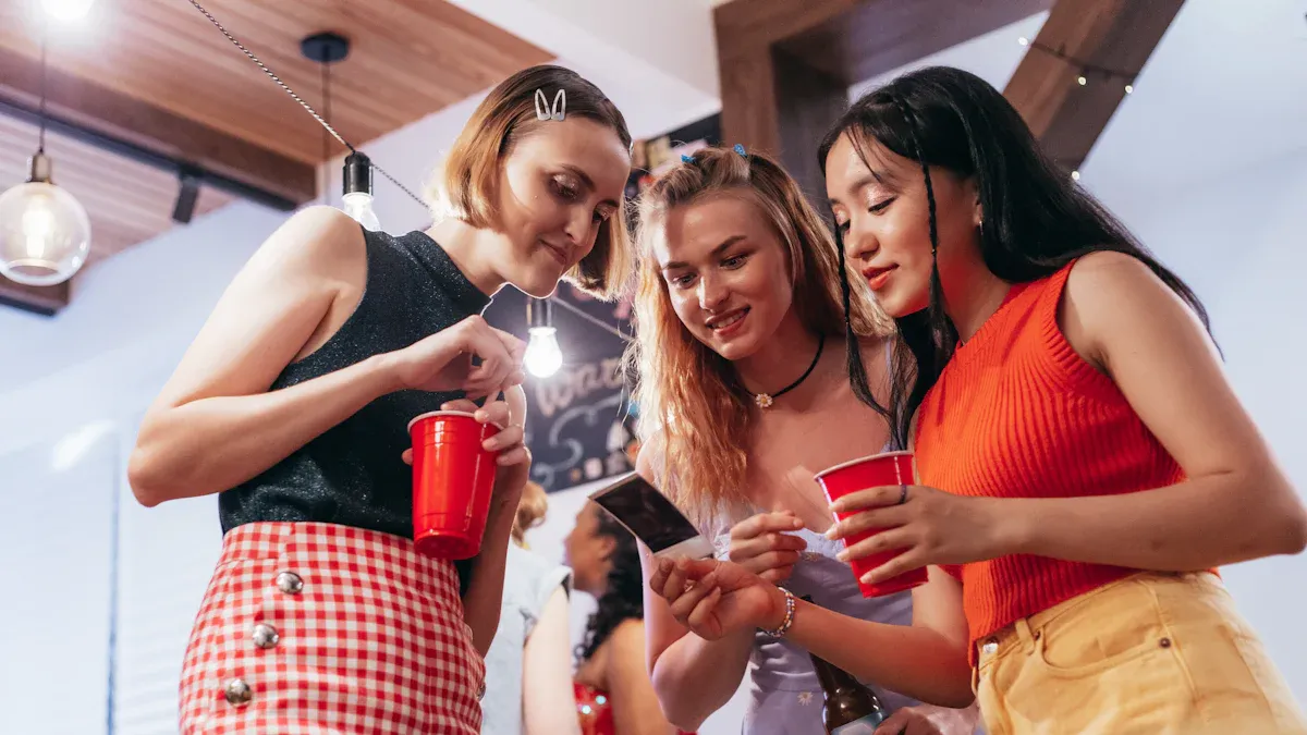 Clear Plastic Cups for Christmas Parties