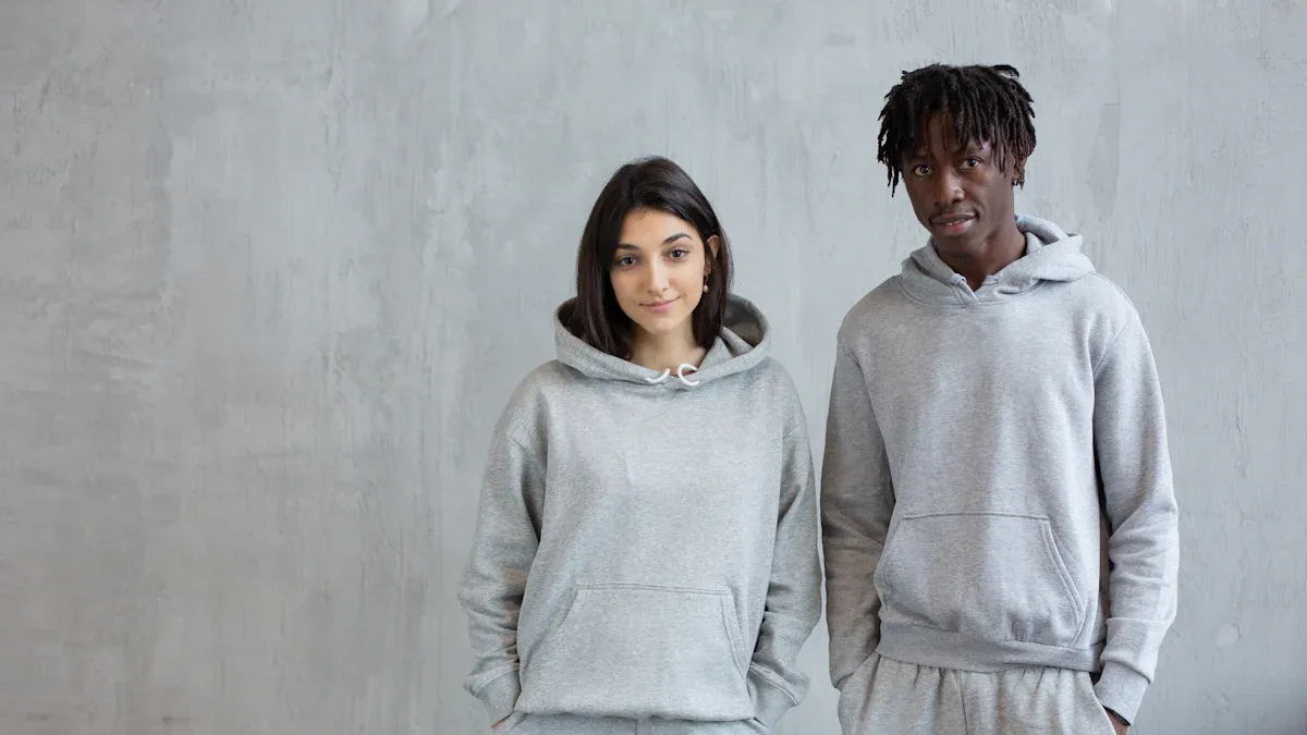 What are fleece hoodies made of?