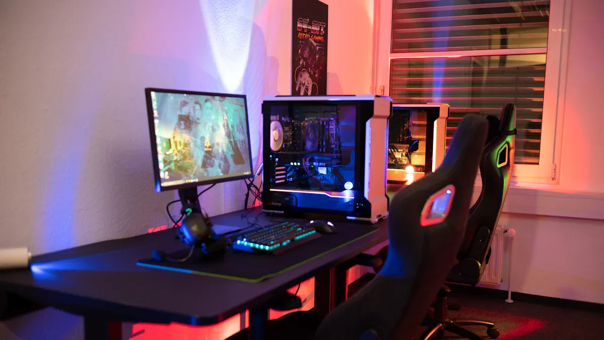 Single Column Desk for Crafting and Gaming