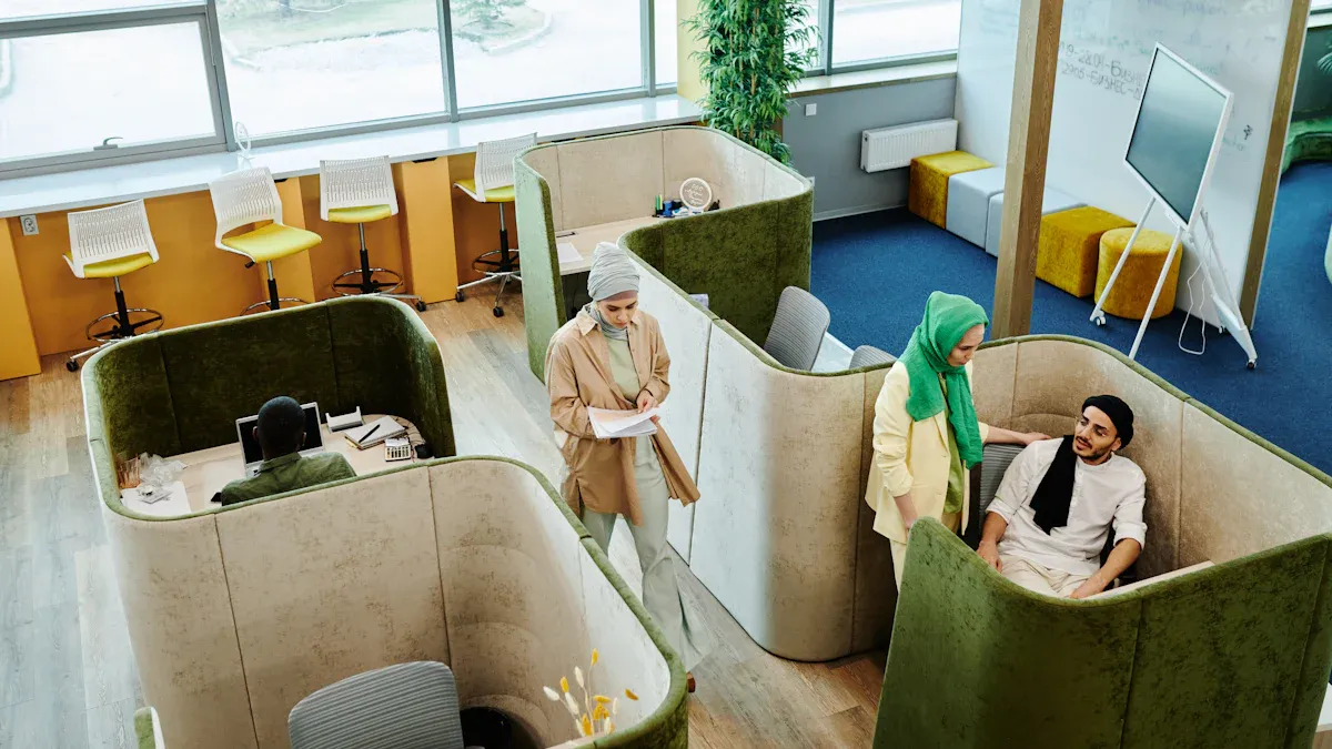Office Work Pods Support Team Productivity and Collaboration