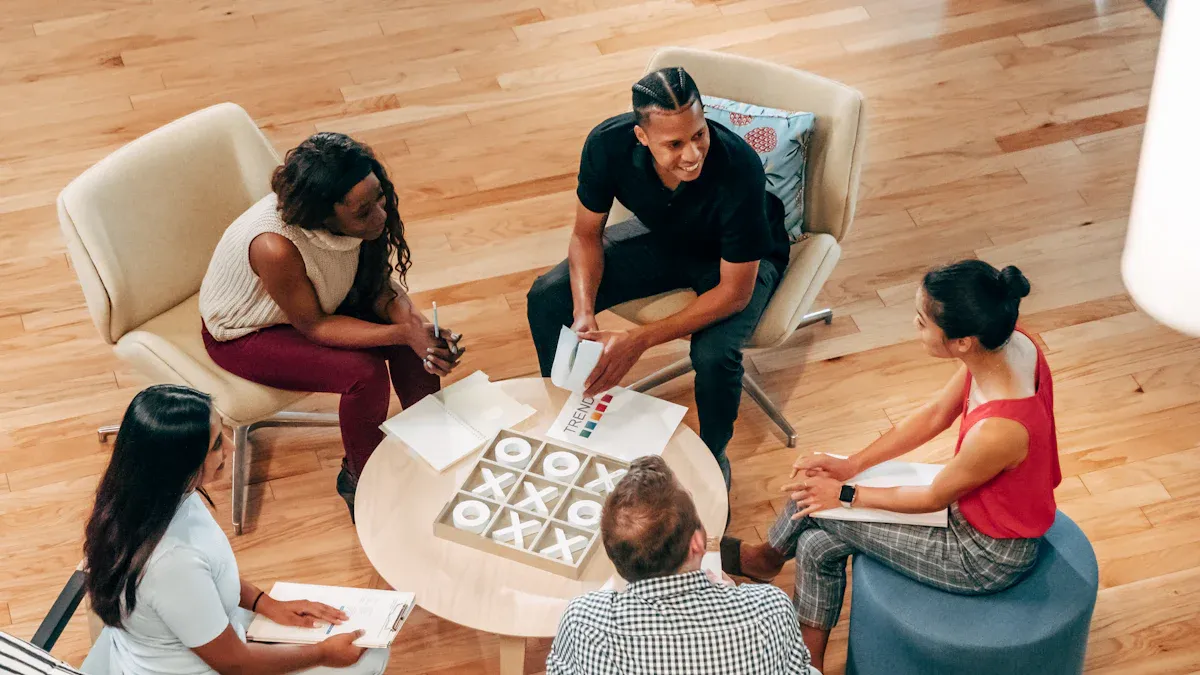 How Four-person Booth-C Furniture Matching Enhances Collaboration