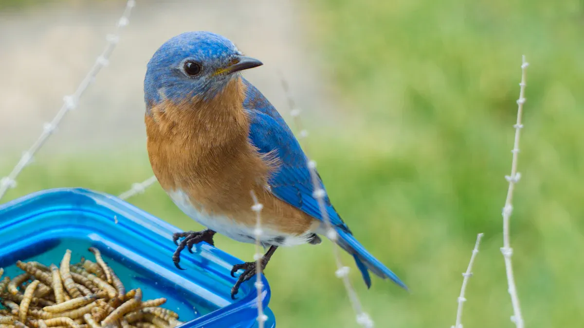 Feeding Dried Mealworms to Birds and Poultry