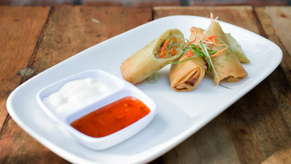Ingredients and Tools for Thai-Style Spring Rolls